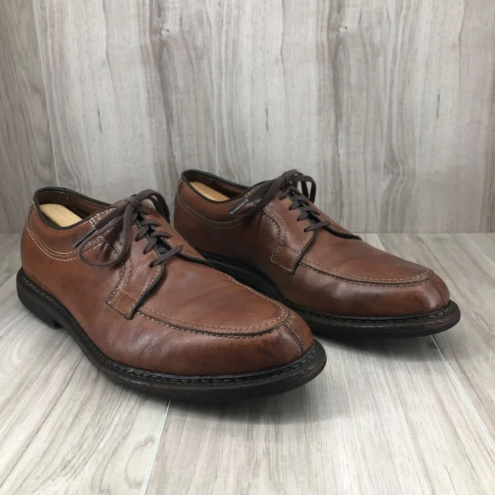 Allen Edmonds Shoes Mens 11B Wilbert Brown Leather Lace Up Derby Oxfords